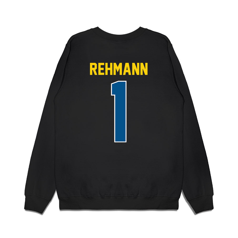 Delaware - NCAA Football : Brandon Rehmann - Vintage Helmet Premium Crewneck Sweatshirt-1