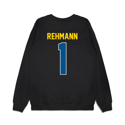 Delaware - NCAA Football : Brandon Rehmann - Vintage Helmet Premium Crewneck Sweatshirt-1