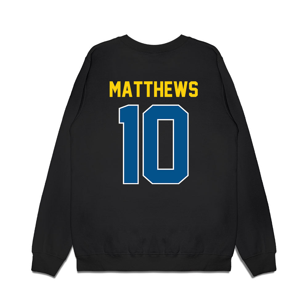 Delaware - NCAA Football : Blake Matthews - Vintage Helmet Premium Crewneck Sweatshirt-1