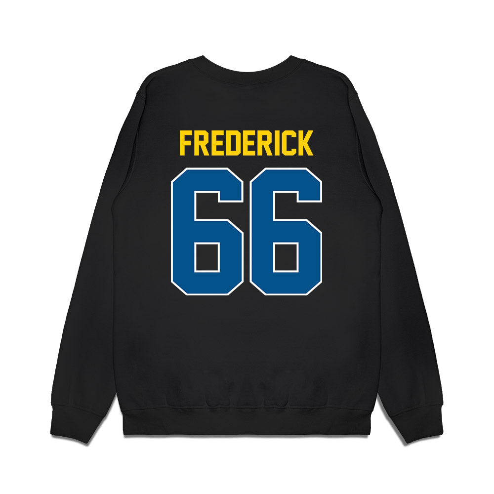 Delaware - NCAA Football : Bodie Frederick - Vintage Helmet Premium Crewneck Sweatshirt-1