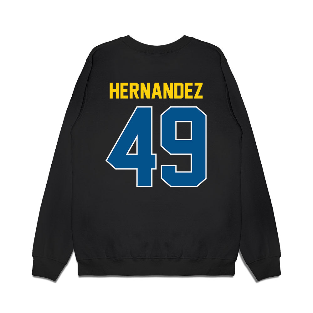 Delaware - NCAA Football : Yamdry Hernandez - Vintage Helmet Premium Crewneck Sweatshirt-1