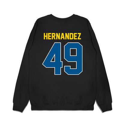 Delaware - NCAA Football : Yamdry Hernandez - Vintage Helmet Premium Crewneck Sweatshirt-1