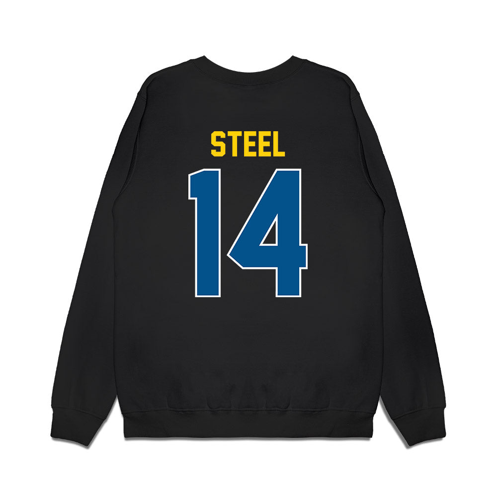 Delaware - NCAA Football : James Steel - Vintage Helmet Premium Crewneck Sweatshirt-1