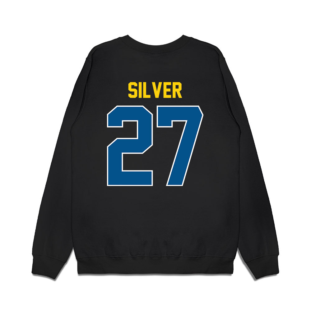 Delaware - NCAA Football : Jo Silver - Vintage Helmet Premium Crewneck Sweatshirt-1