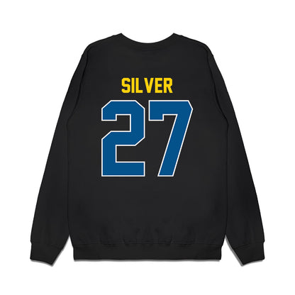 Delaware - NCAA Football : Jo Silver - Vintage Helmet Premium Crewneck Sweatshirt-1