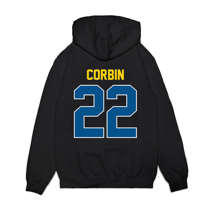 Delaware - NCAA Football : Jawarren Corbin - Vintage Helmet Premium Hooded Sweatshirt-1
