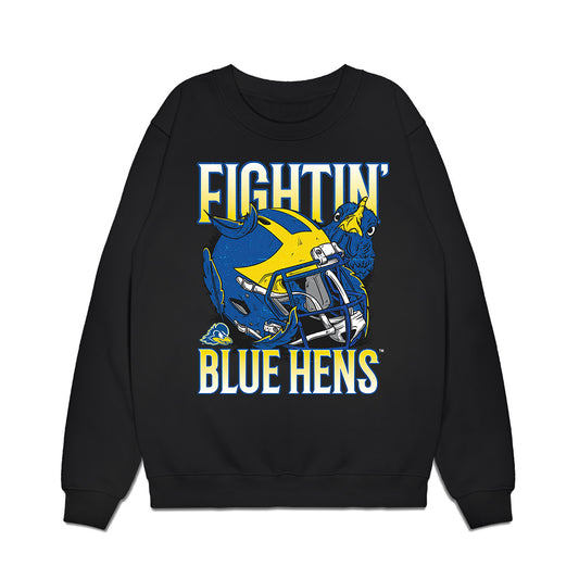Delaware - NCAA Football : Jo Silver - Vintage Helmet Premium Crewneck Sweatshirt-0