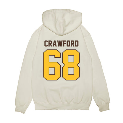 Wyoming - NCAA Football : Cody Crawford - Vintage Helmet Premium Hooded Sweatshirt-1