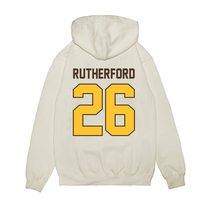 Wyoming - NCAA Football : Gary Rutherford - Vintage Helmet Premium Hooded Sweatshirt-1