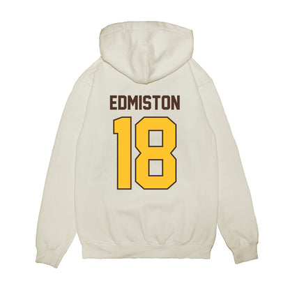 Wyoming - NCAA Football : Bart Edmiston - Vintage Helmet Premium Hooded Sweatshirt-1