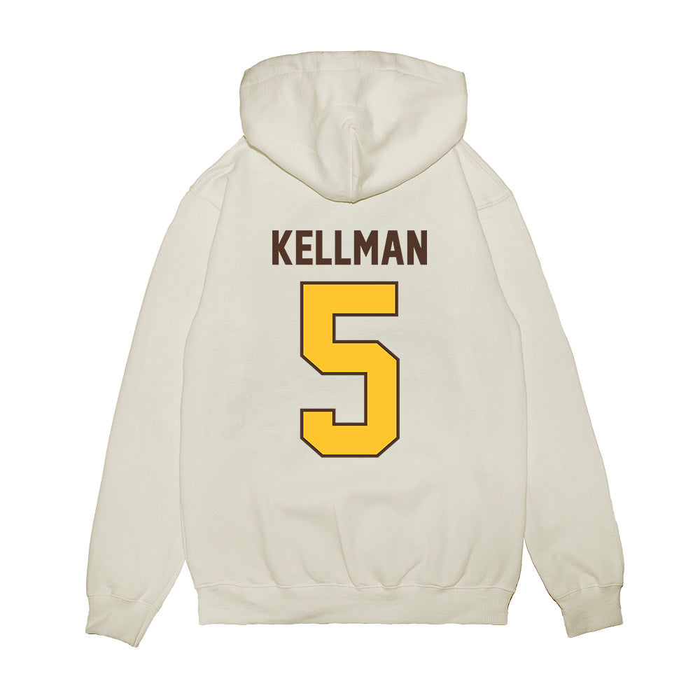Wyoming - NCAA Football : Terron Kellman - Vintage Helmet Premium Hooded Sweatshirt-1