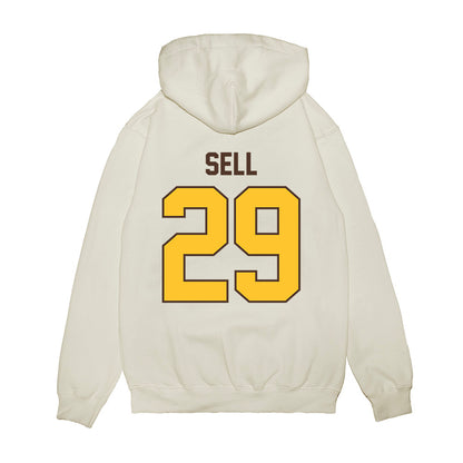 Wyoming - NCAA Football : Isaac Sell - Vintage Helmet Premium Hooded Sweatshirt-1