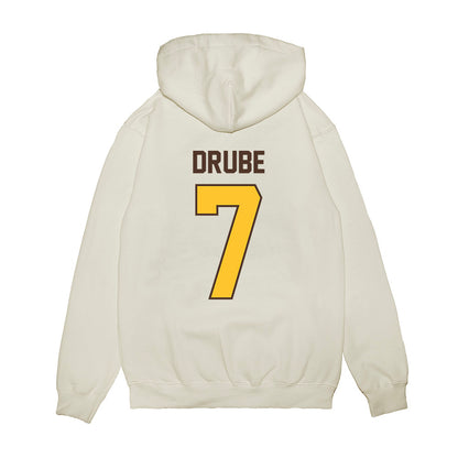 Wyoming - NCAA Football : Mason Drube - Vintage Helmet Premium Hooded Sweatshirt-1
