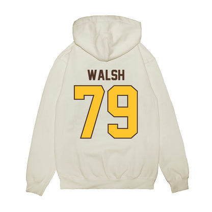 Wyoming - NCAA Football : Jack Walsh - Vintage Helmet Premium Hooded Sweatshirt-1