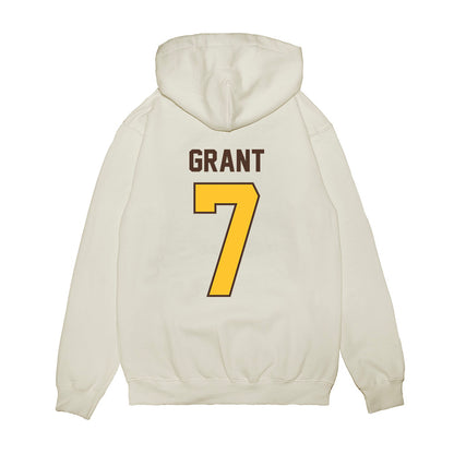 Wyoming - NCAA Football : Markie Grant - Vintage Helmet Premium Hooded Sweatshirt-1