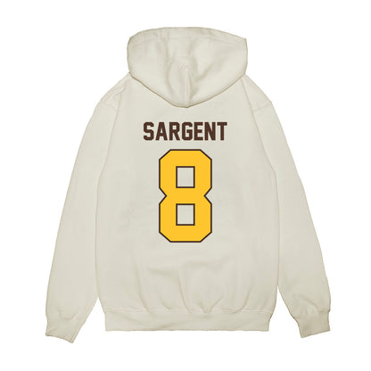 Wyoming - NCAA Football : Jaylen Sargent - Vintage Helmet Premium Hooded Sweatshirt-1