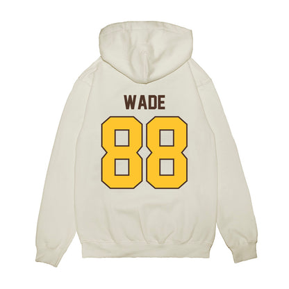 Wyoming - NCAA Football : Tell Wade - Vintage Helmet Premium Hooded Sweatshirt-1
