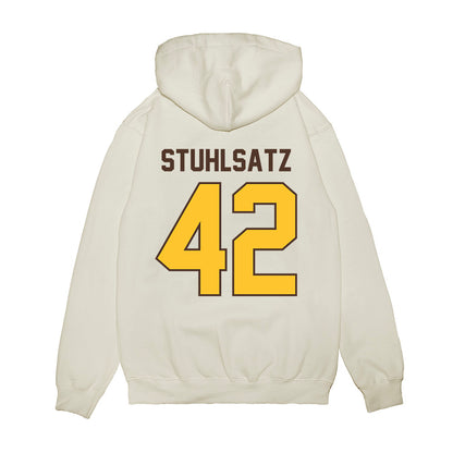 Wyoming - NCAA Football : Ethan Stuhlsatz - Vintage Helmet Premium Hooded Sweatshirt-1