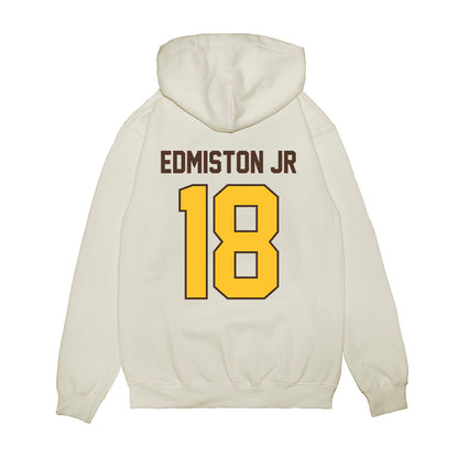 Wyoming - NCAA Football : Bart Edmiston Jr - Vintage Helmet Premium Hooded Sweatshirt-1