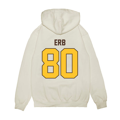 Wyoming - NCAA Football : Justin Erb - Vintage Helmet Premium Hooded Sweatshirt-1