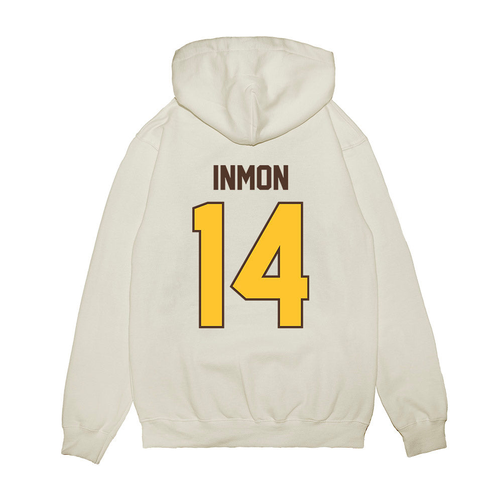 Wyoming - NCAA Football : Bj Inmon - Vintage Helmet Premium Hooded Sweatshirt-1