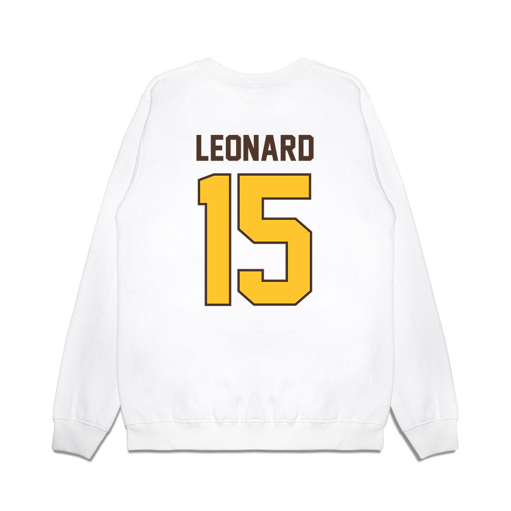 Wyoming - NCAA Football : David Leonard - Vintage Helmet Premium Crewneck Sweatshirt-1