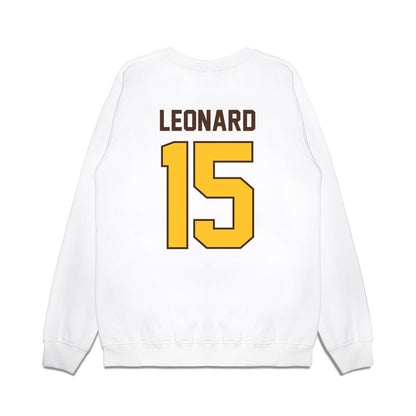 Wyoming - NCAA Football : David Leonard - Vintage Helmet Premium Crewneck Sweatshirt-1