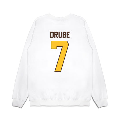 Wyoming - NCAA Football : Mason Drube - Vintage Helmet Premium Crewneck Sweatshirt-1
