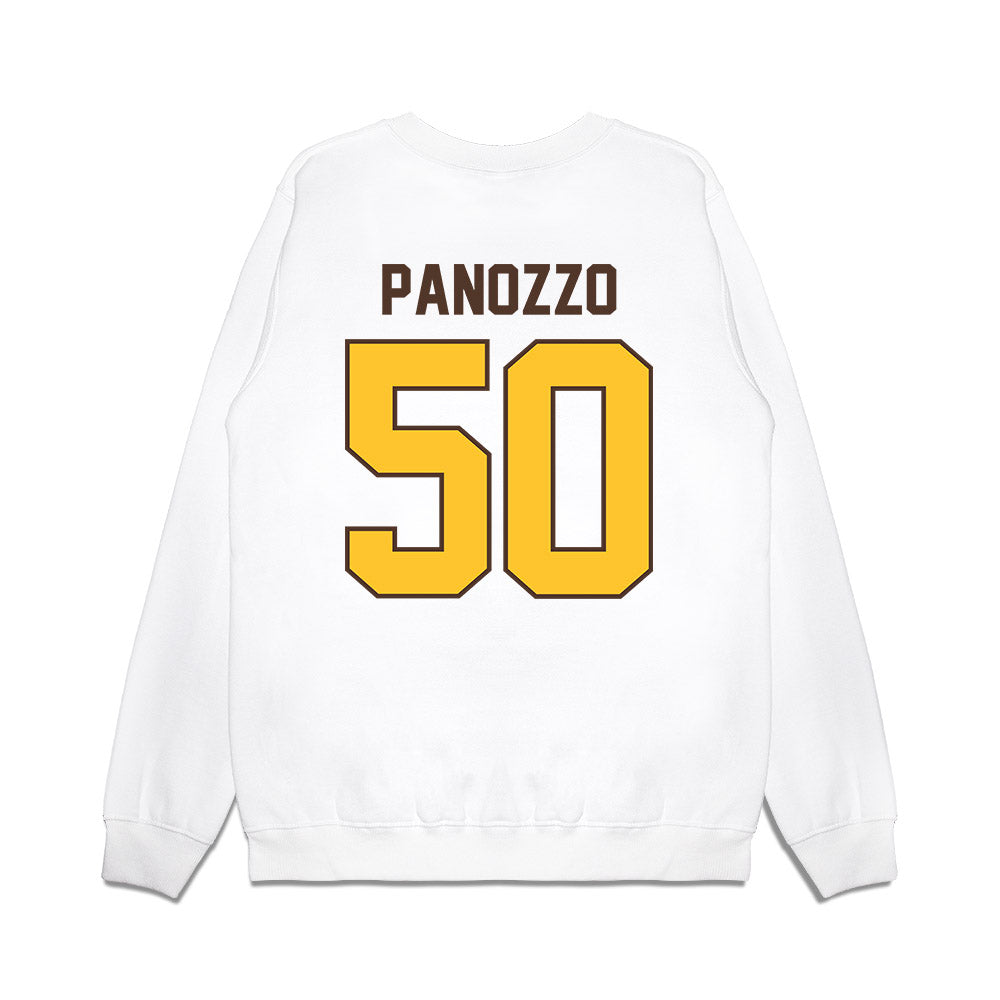 Wyoming - NCAA Football : Giovanni Panozzo - Vintage Helmet Premium Crewneck Sweatshirt-1