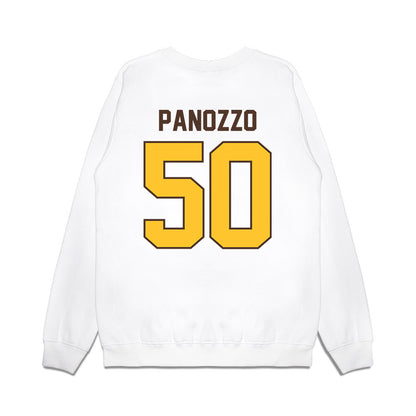 Wyoming - NCAA Football : Giovanni Panozzo - Vintage Helmet Premium Crewneck Sweatshirt-1