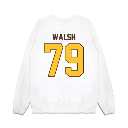 Wyoming - NCAA Football : Jack Walsh - Vintage Helmet Premium Crewneck Sweatshirt-1