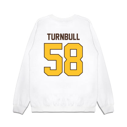 Wyoming - NCAA Football : Jordan Turnbull - Vintage Helmet Premium Crewneck Sweatshirt-1