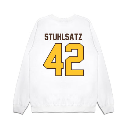 Wyoming - NCAA Football : Ethan Stuhlsatz - Vintage Helmet Premium Crewneck Sweatshirt-1