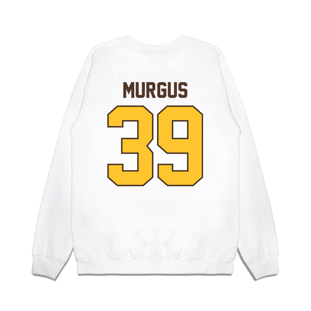 Wyoming - NCAA Football : Eltoum Murgus - Vintage Helmet Premium Crewneck Sweatshirt-1