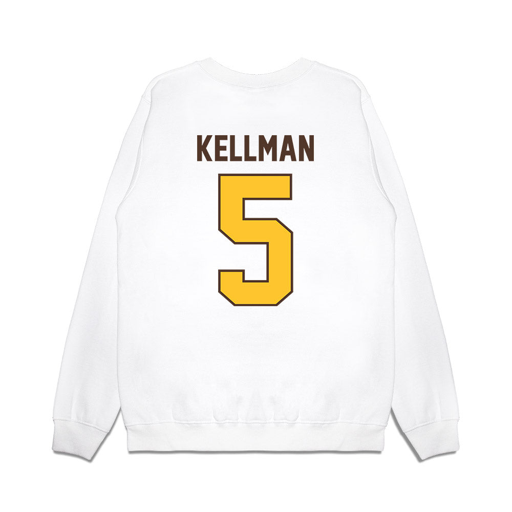 Wyoming - NCAA Football : Terron Kellman - Vintage Helmet Premium Crewneck Sweatshirt-1