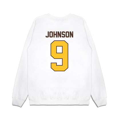 Wyoming - NCAA Football : Brayden Johnson - Vintage Helmet Premium Crewneck Sweatshirt-1