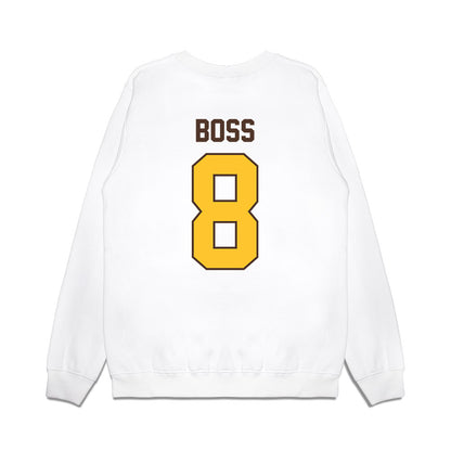 Wyoming - NCAA Football : Tyrese Boss - Vintage Helmet Premium Crewneck Sweatshirt-1