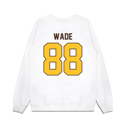 Wyoming - NCAA Football : Tell Wade - Vintage Helmet Premium Crewneck Sweatshirt-1