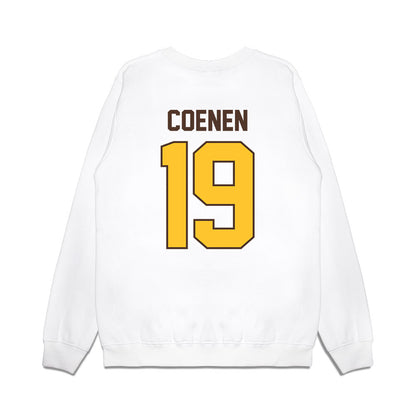 Wyoming - NCAA Football : Charlie Coenen - Vintage Helmet Premium Crewneck Sweatshirt-1