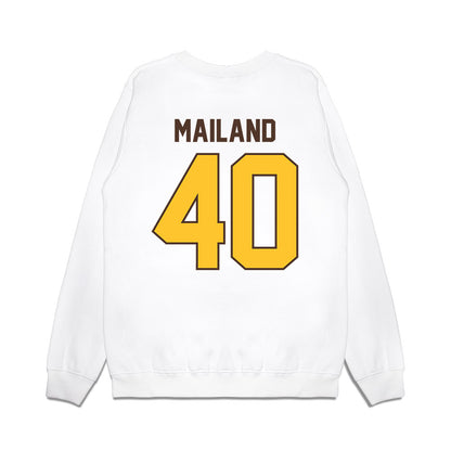 Wyoming - NCAA Football : Cooper Mailand - Vintage Helmet Premium Crewneck Sweatshirt-1