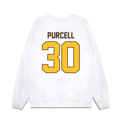 Wyoming - NCAA Football : Lafai Purcell - Vintage Helmet Premium Crewneck Sweatshirt-1