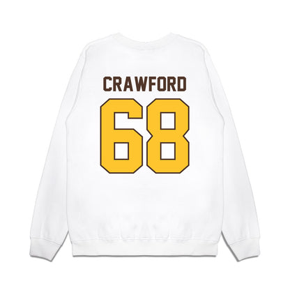 Wyoming - NCAA Football : Cody Crawford - Vintage Helmet Premium Crewneck Sweatshirt-1