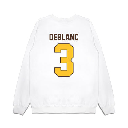 Wyoming - NCAA Football : Deion DeBlanc - Vintage Helmet Premium Crewneck Sweatshirt-1