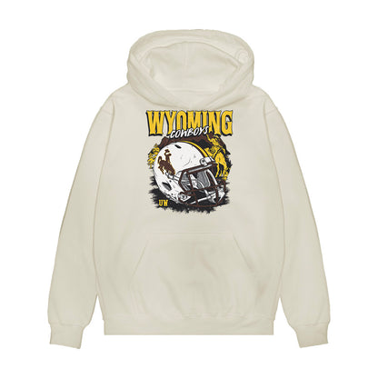 Wyoming - NCAA Football : Keelan Anderson - Vintage Helmet Premium Hooded Sweatshirt-0