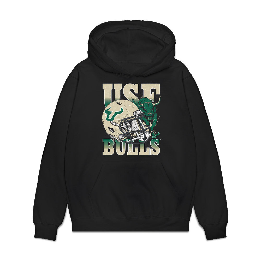 USF - NCAA Football : Cameron Cobb - Vintage Helmet Premium Hooded Sweatshirt-0