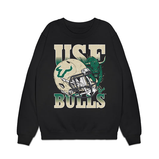 USF - NCAA Football : Jaylen Johnson - Vintage Helmet Premium Crewneck Sweatshirt-0