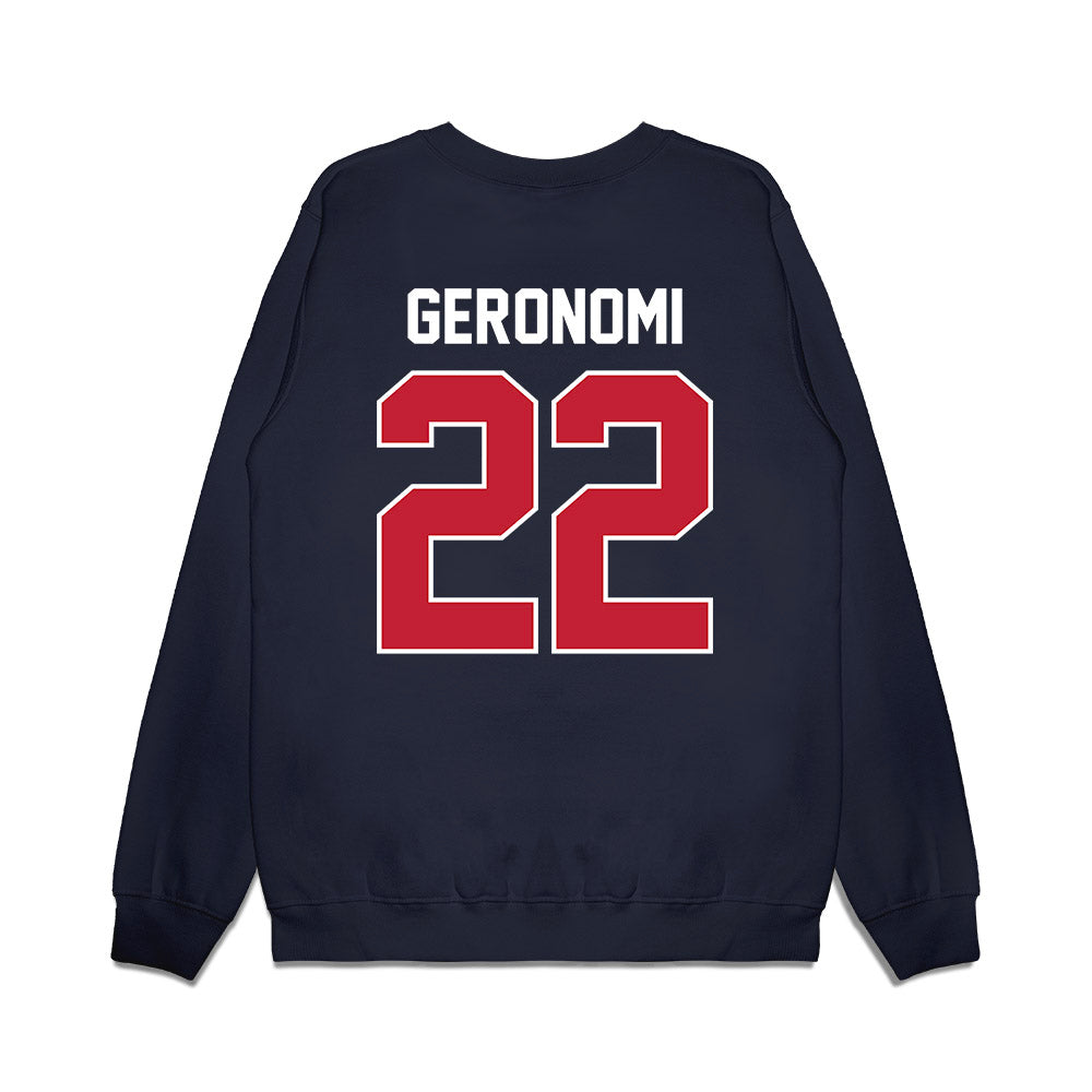 Richmond - NCAA Football : Devin Geronomi - Vintage Helmet Premium Crewneck Sweatshirt-1