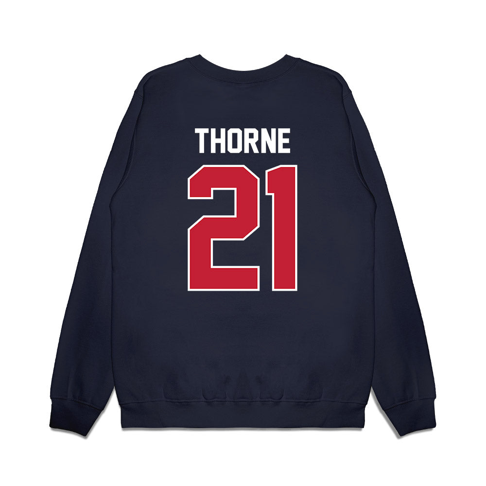 Richmond - NCAA Football : Jackson Thorne - Vintage Helmet Premium Crewneck Sweatshirt-1