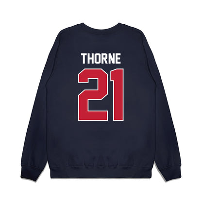 Richmond - NCAA Football : Jackson Thorne - Vintage Helmet Premium Crewneck Sweatshirt-1