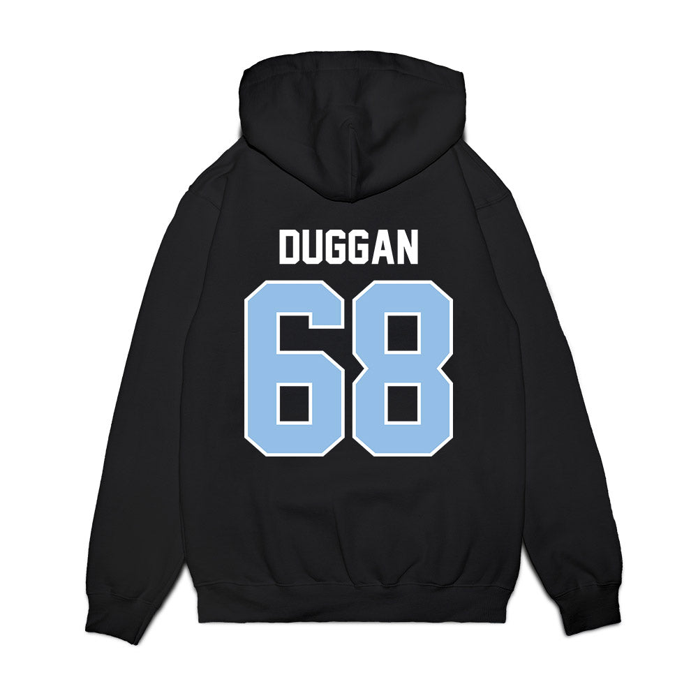 Old Dominion - NCAA Football : Griffin Duggan - Vintage Helmet Premium Hooded Sweatshirt-1